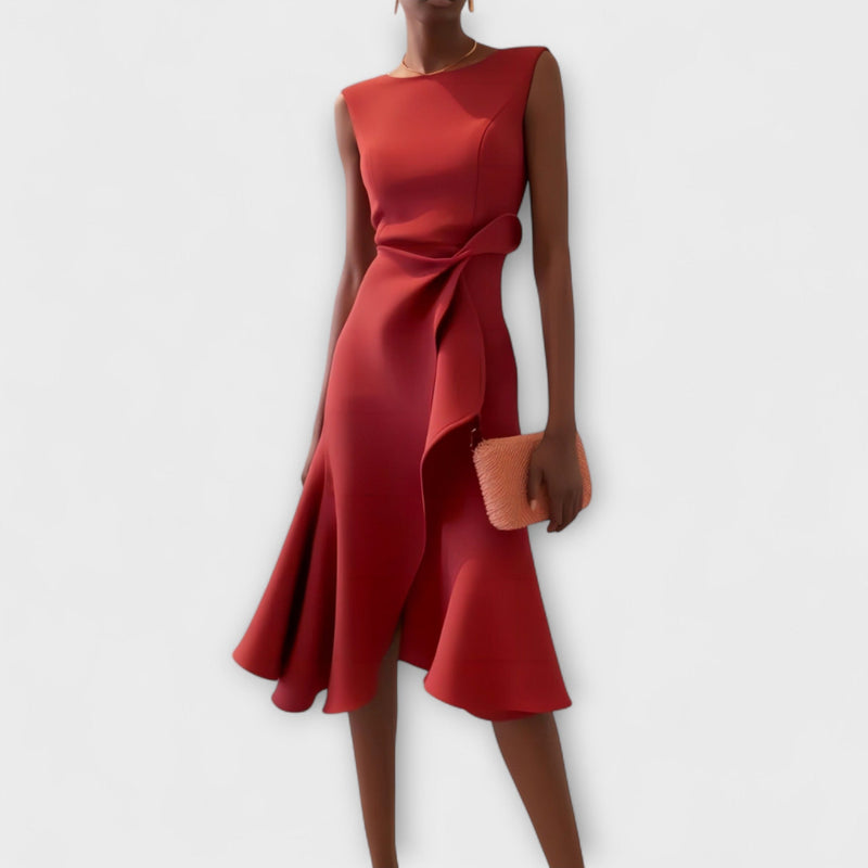 MARISSA™ –  Elegant Wrap-Style Sleeveless Dress