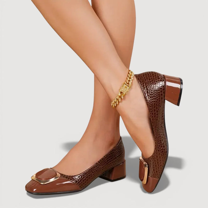 Barbara™ | Croco Block Heels