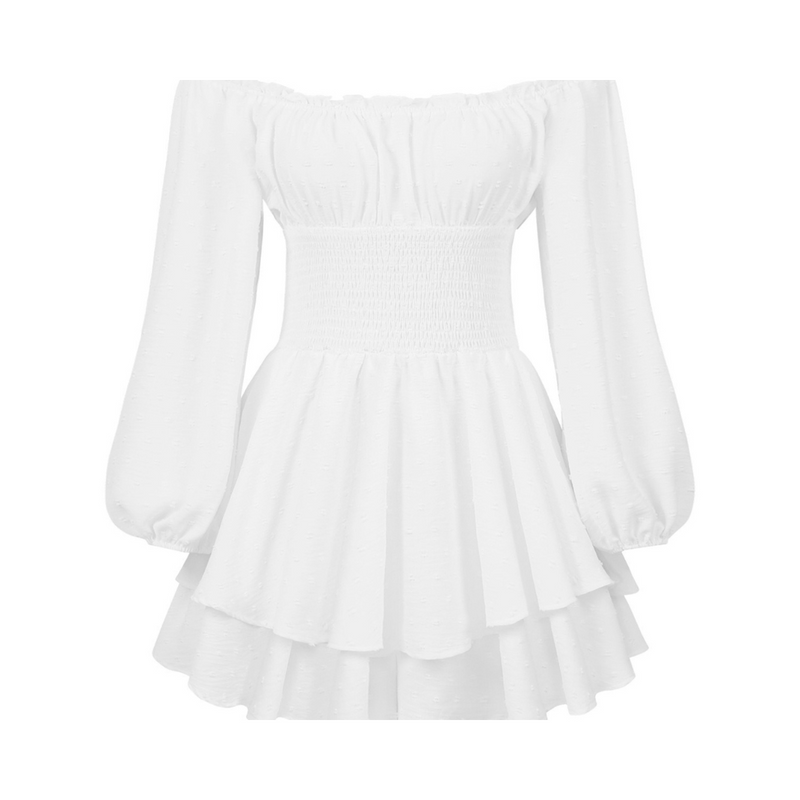 CYNRHIA™ – Elegant Long Sleeve Off-Shoulder Romper