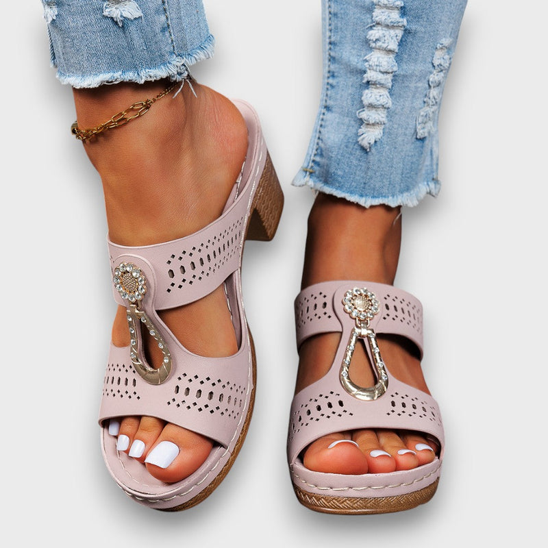 Elvanna – Elegant Summer Shoes with Decorative Detail