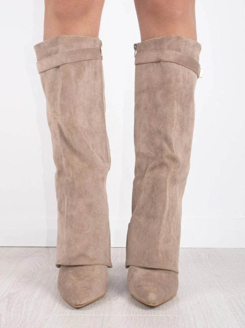 AGATHA™ – Knee-High Flared Top Boots for Women