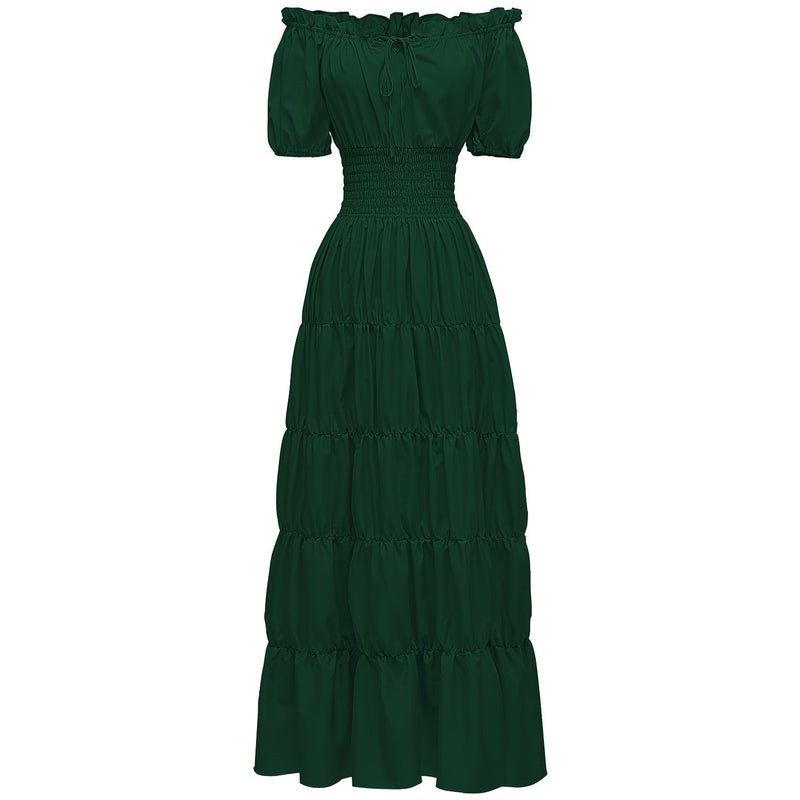AIZA™ – Classic Corset Long Retro Maxi Dress