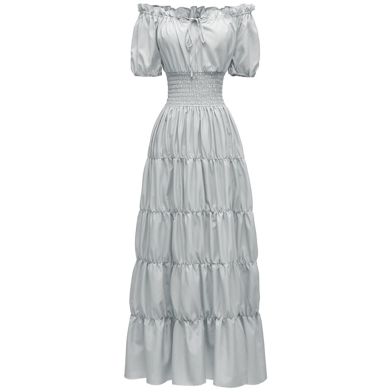 AIZA™ – Classic Corset Long Retro Maxi Dress