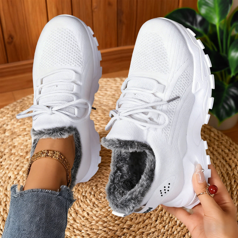 BRYDEE™ - Casual Fleece Lace-Up Lightweight Sneakers