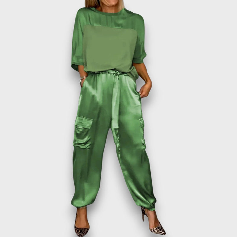 Avelan – Satin Flow Two-Piece Set